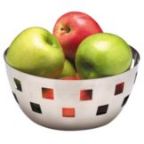 American Metalcraft 8&quot Round Checkered Cutout S/S Bowl