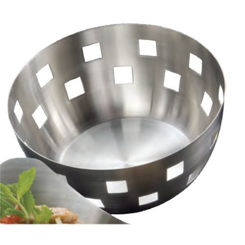 American Metalcraft 8&quot Round Checkered Cutout S/S Bowl