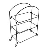 American Metalcraft Ironworks&trade; Black 3-Tier Iron Platter Stand
