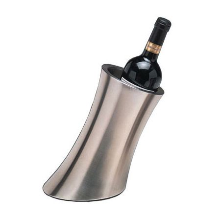 American Metalcraft New Wave Brushed S/S Slanted Wine Cooler