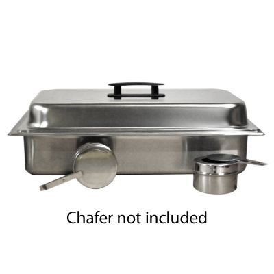 American Metalcraft Chafer Kit w/ Pans, Lid, and Fuel Holders for SCF2