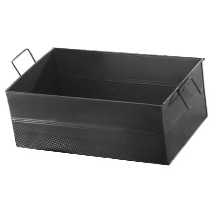 American Metalcraft Black Hammered Metal Full-Size Beverage Tub