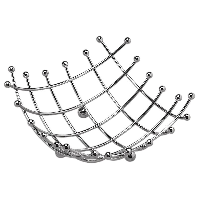 American Metalcraft Space-Time Continuum Checkered Chrome Wire Basket