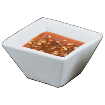 American Metalcraft Square White Porcelain 1.5 Oz Sauce Cup