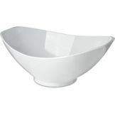 Carlisle Large Oval Scoop Bowl, White, 4 Qt