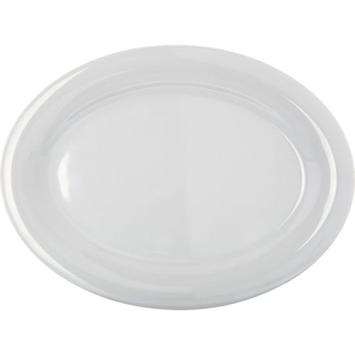 Carlisle&reg; Durus&reg; 12" x 9" White Oval Platter