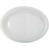 Carlisle&reg; Durus&reg; 12" x 9" White Oval Platter