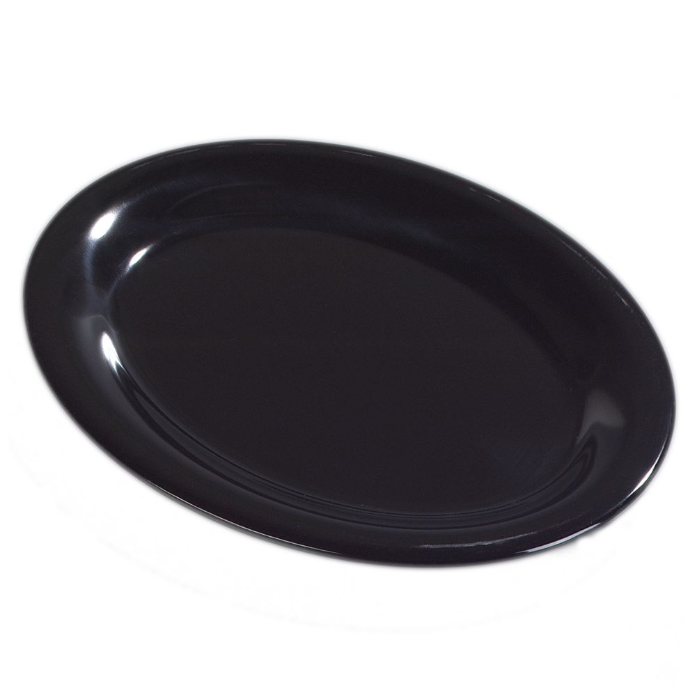 Carlisle&reg; Durus&reg; 9-1/2" x 7-1/4" Black Platter