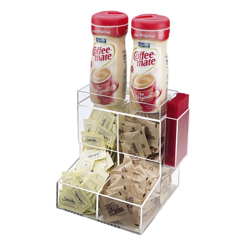 Cal-Mil&reg; 9" x 9" Counter Clear Condiment Coffee Holder