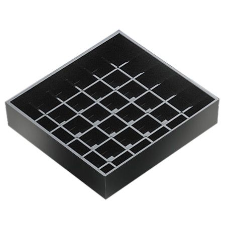Cal-Mil&reg; 4" x 4" Black Spigot Drop Tray