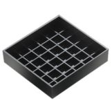 Cal-Mil&reg; 4" x 4" Black Spigot Drop Tray
