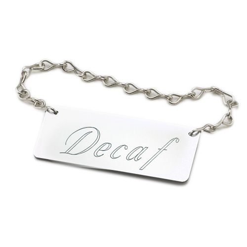 Cal-Mil&reg; Plastic 8" "DECAF" Sign