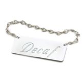 Cal-Mil&reg; Plastic 8" "DECAF" Sign