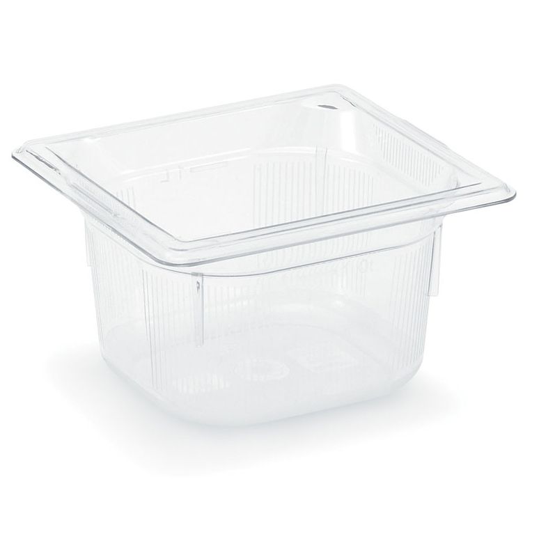 Vollrath Clear 1/6 Size Super Pan 3&reg; 1.1 Qt. Plastic Pan
