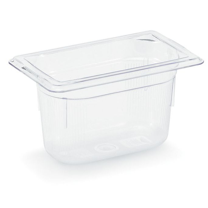 Vollrath Clear One-Ninth Size Super Pan 3&reg; .6 Qt. Plastic Pan