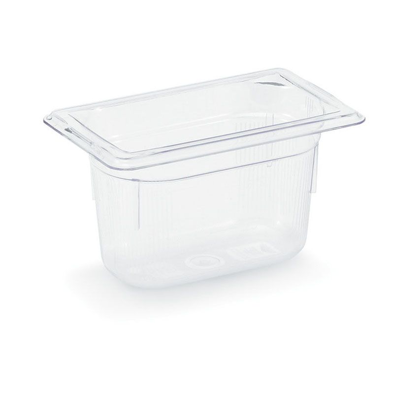 Vollrath Clear One-Ninth Size Super Pan 3&reg; .9 Qt. Plastic Pan