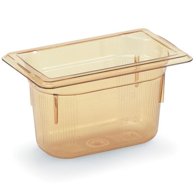 Vollrath Super Pan 3&reg; Amber 1/9 Size High Temp. .6 Qt. Pan