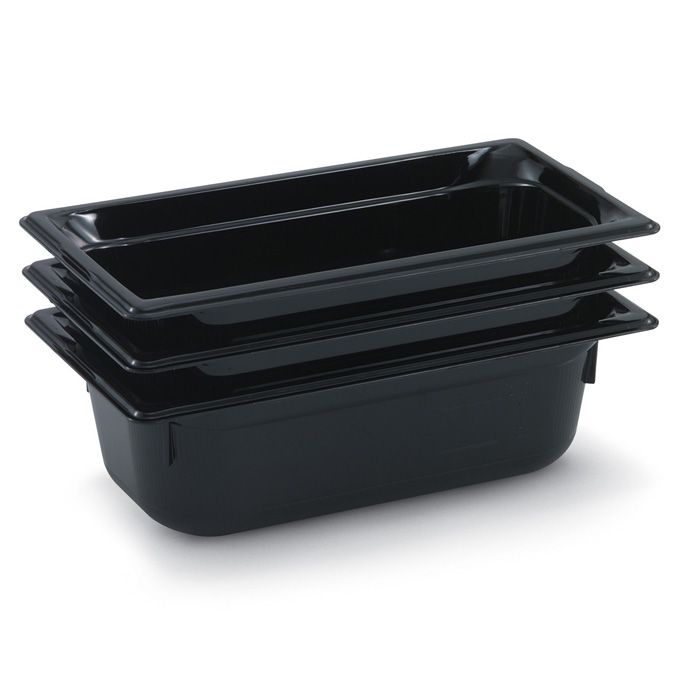 Vollrath Super Pan 3&reg; Black 1/3 Size High Temp. 3.6 Qt. Pan