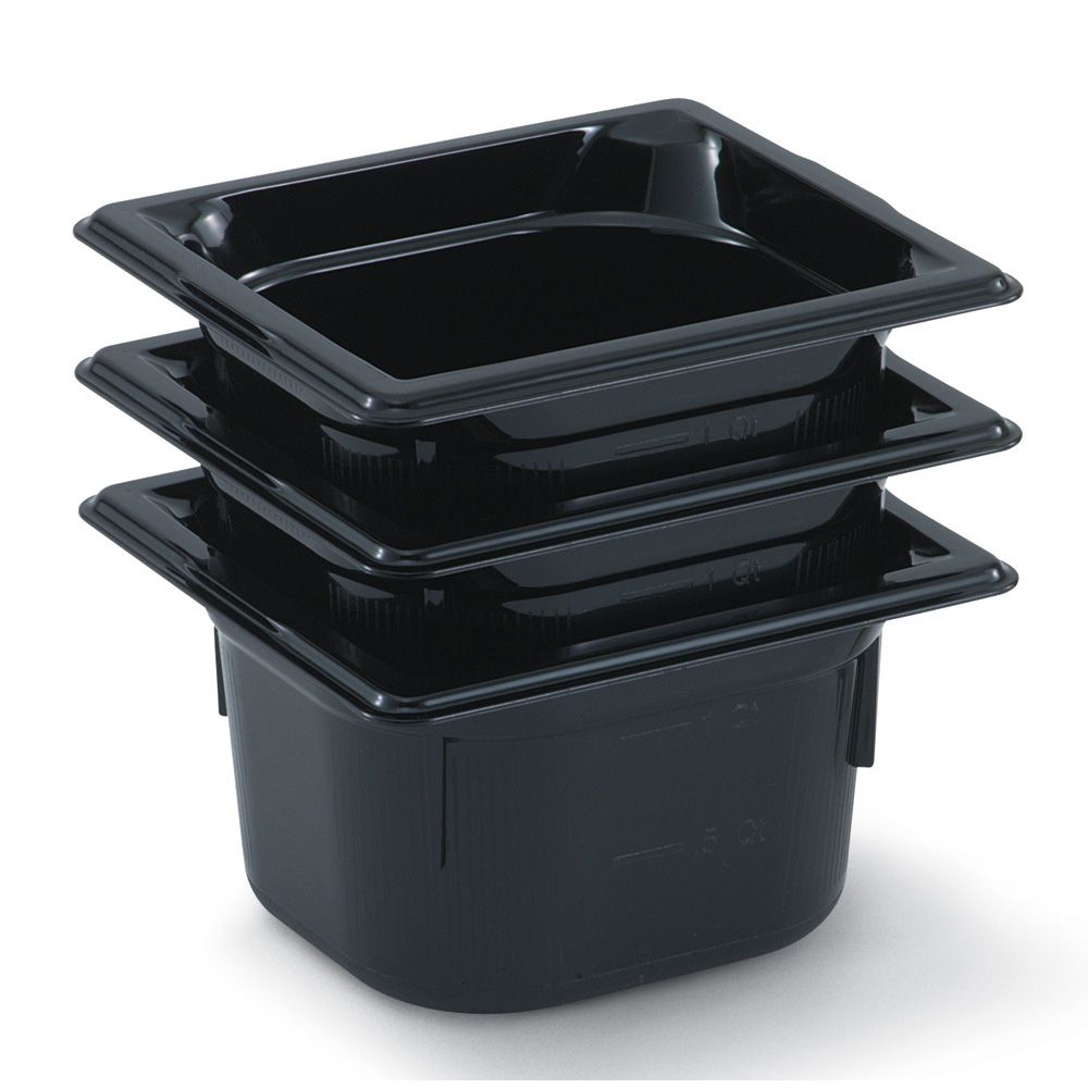 Vollrath Super Pan 3&reg; Black 1/6 Size High Temp. 1.6 Qt. Pan