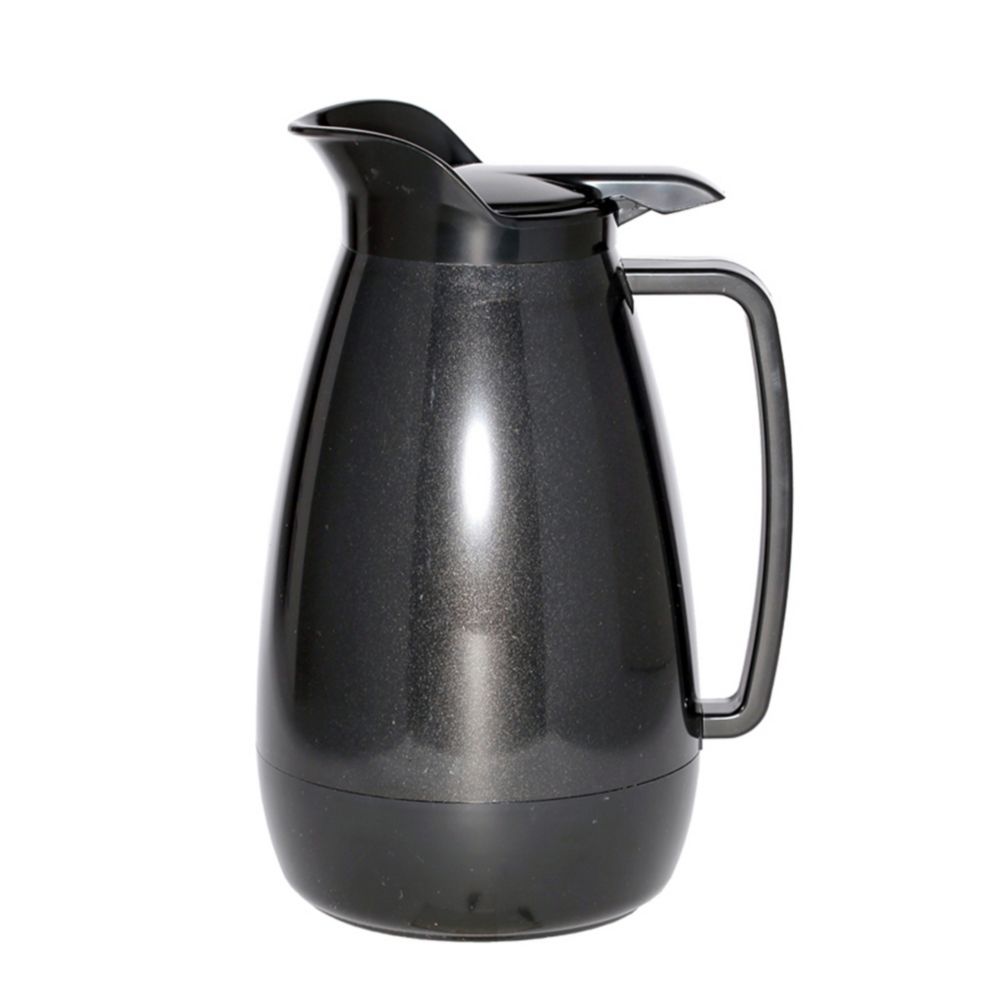 Service Ideas Thermo-Serv&reg; 1 liter Black Flip Top Server