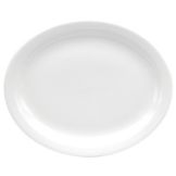 Oneida Delco Atlantic Cream White Narrow Rim 11&frac12;" Oval Platter