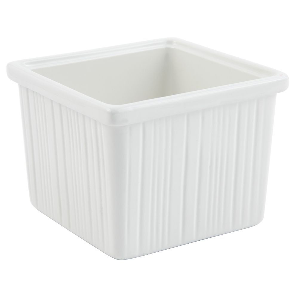 Bon Chef White Sandstone 2 Qt Space Saver Garnish Bowl
