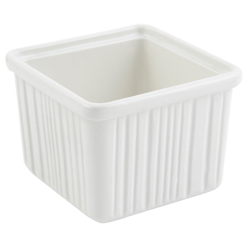Bon Chef White Sandstone 28 oz Space Saver Garnish Bowl