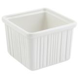 Bon Chef White Sandstone 28 oz Space Saver Garnish Bowl