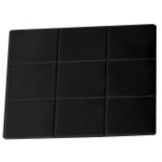 Bon Chef Black Sandstone Half Size Solid Tile Tray