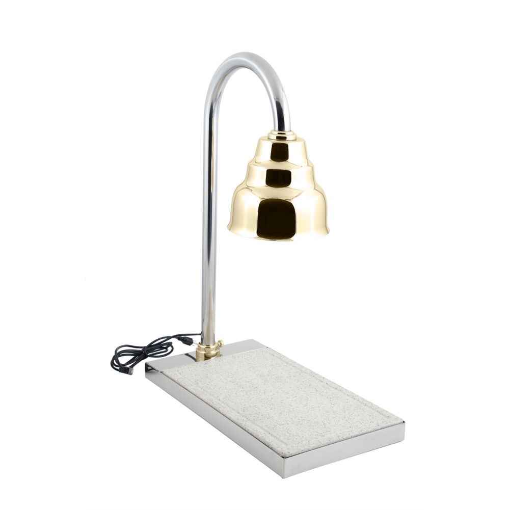 Bon Chef Almond Bonstone Full Size Carving Station w/ Brass Heat Lamp