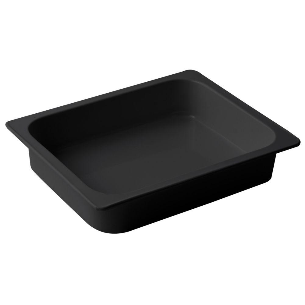 Bon Chef Black Sandstone 4 qt Half Size Food Pan, 2&frac34;" H