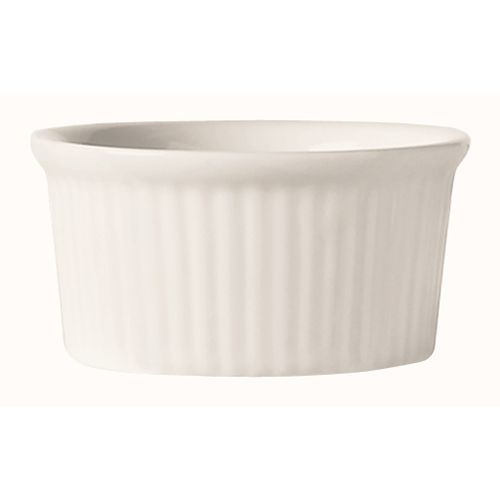 Bright White Fluted 3 oz Ramekin