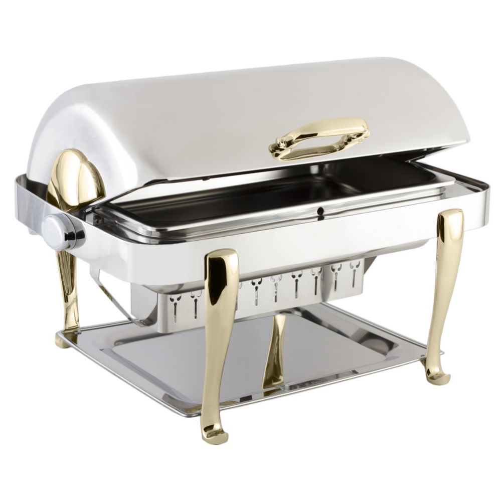 Bon Chef Elite S/S Rectangular 2 Gallon Chafer w/ Roman Legs