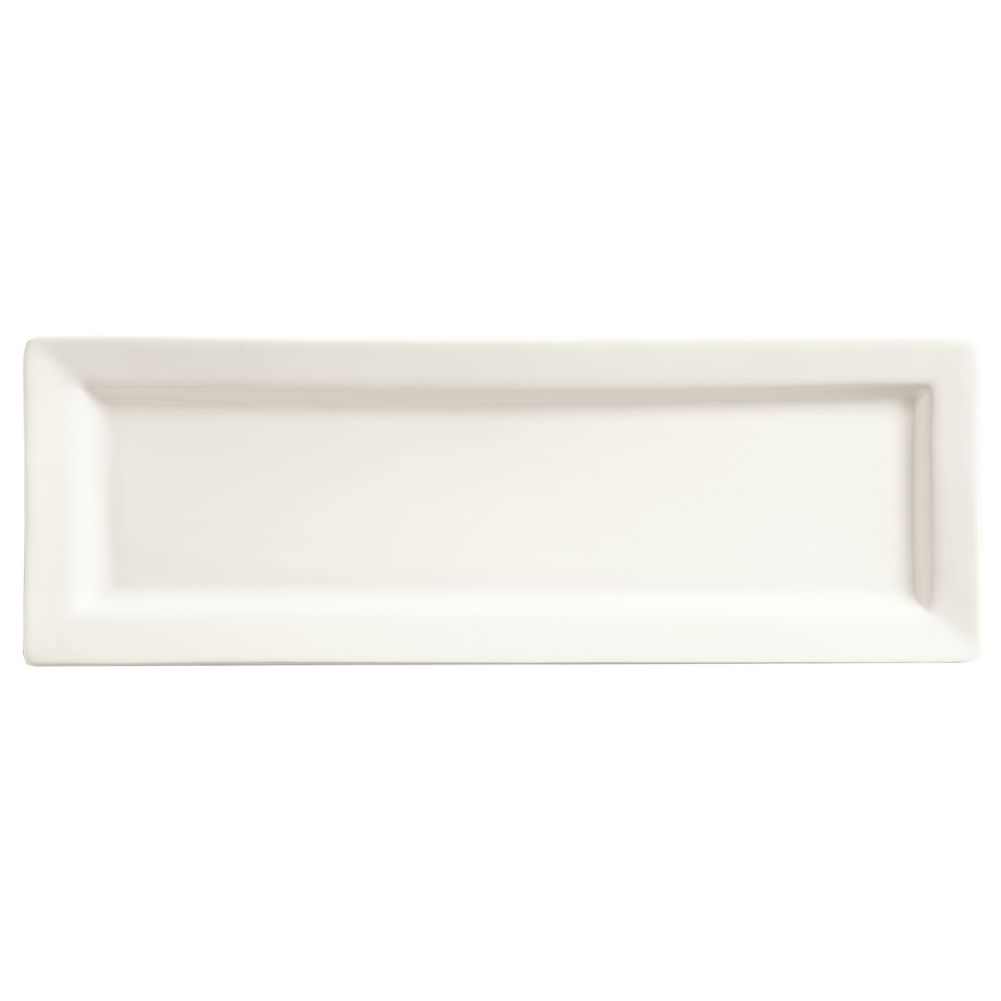 Slate Ultra Bright White Rectangular Plate, 16" x 6"