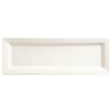 Slate Ultra Bright White Rectangular Plate, 16" x 6"
