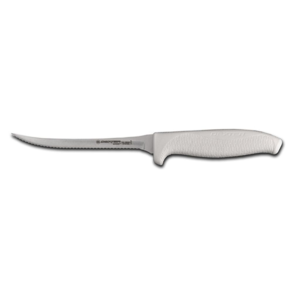 Dexter Russell SofGrip Narrow 5&frac12;" Scalloped Utility Slicer