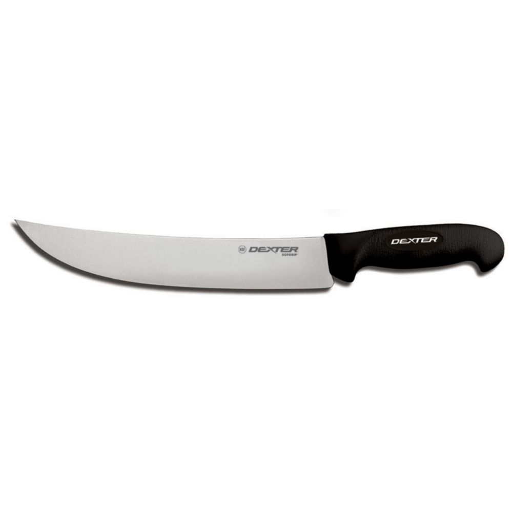 Dexter Russell SofGrip 10" Cimeter Steak Knife w/ Black Handle