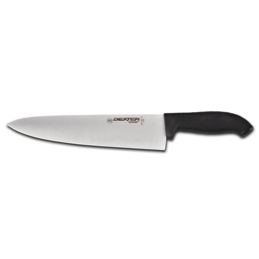 Dexter Russell SofGrip 10" Cooks Knife w/  Black Handle