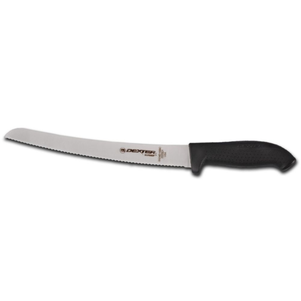 Dexter Russell SofGrip Black Handle 10" Scalloped Bread Knife