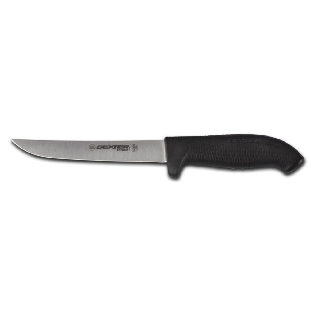 Dexter Russell SofGrip 6" Wide Boning Knife w/ Black Handle