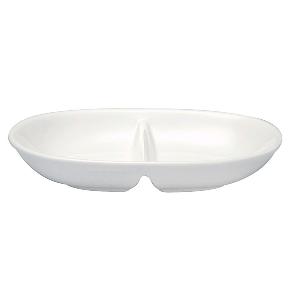 Wedgwood Cato Oval Bone China 2-Compartment Dish