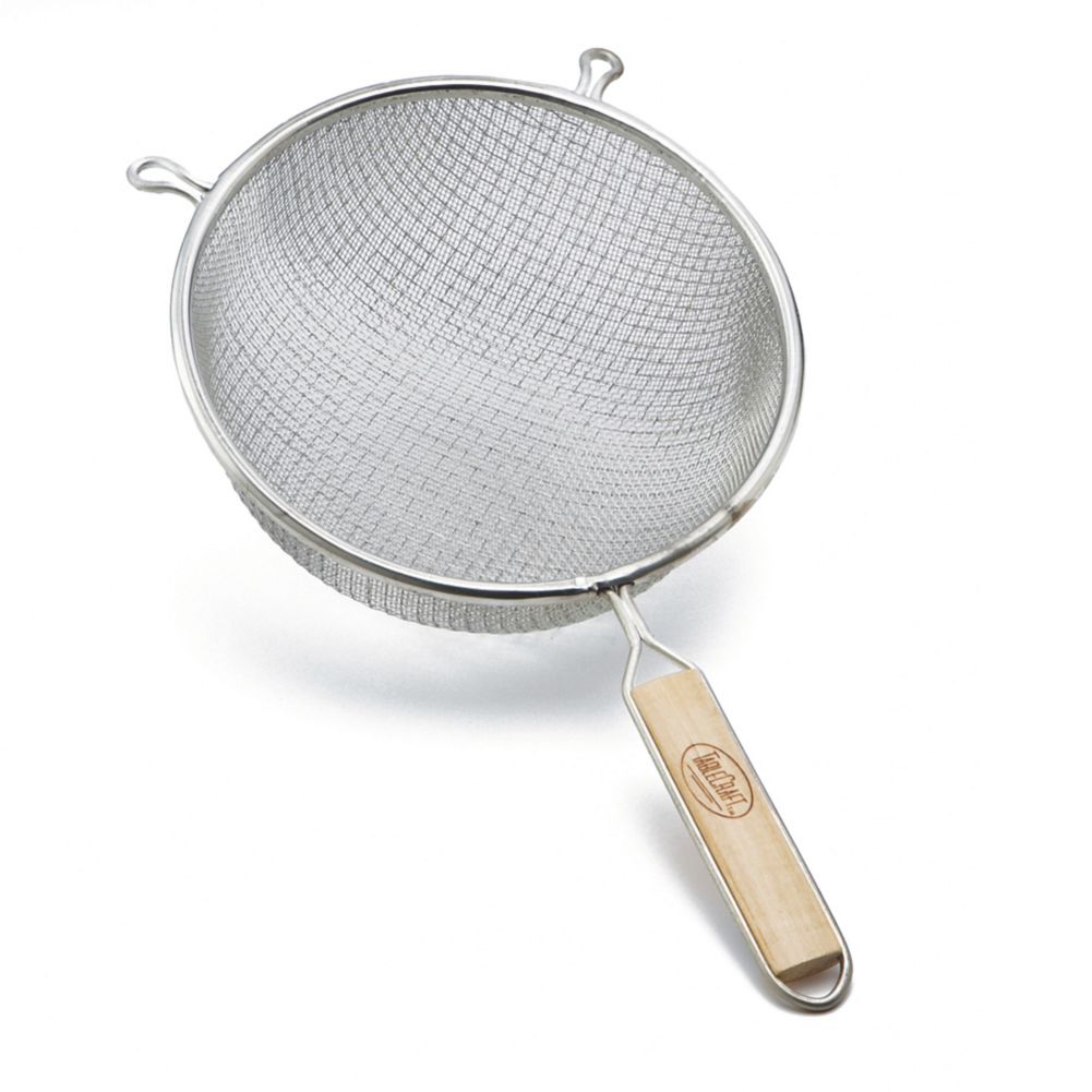 Tablecraft 8" Tinned Double Medium Mesh Strainer