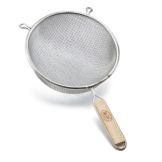 Tablecraft 8" Tinned Double Medium Mesh Strainer