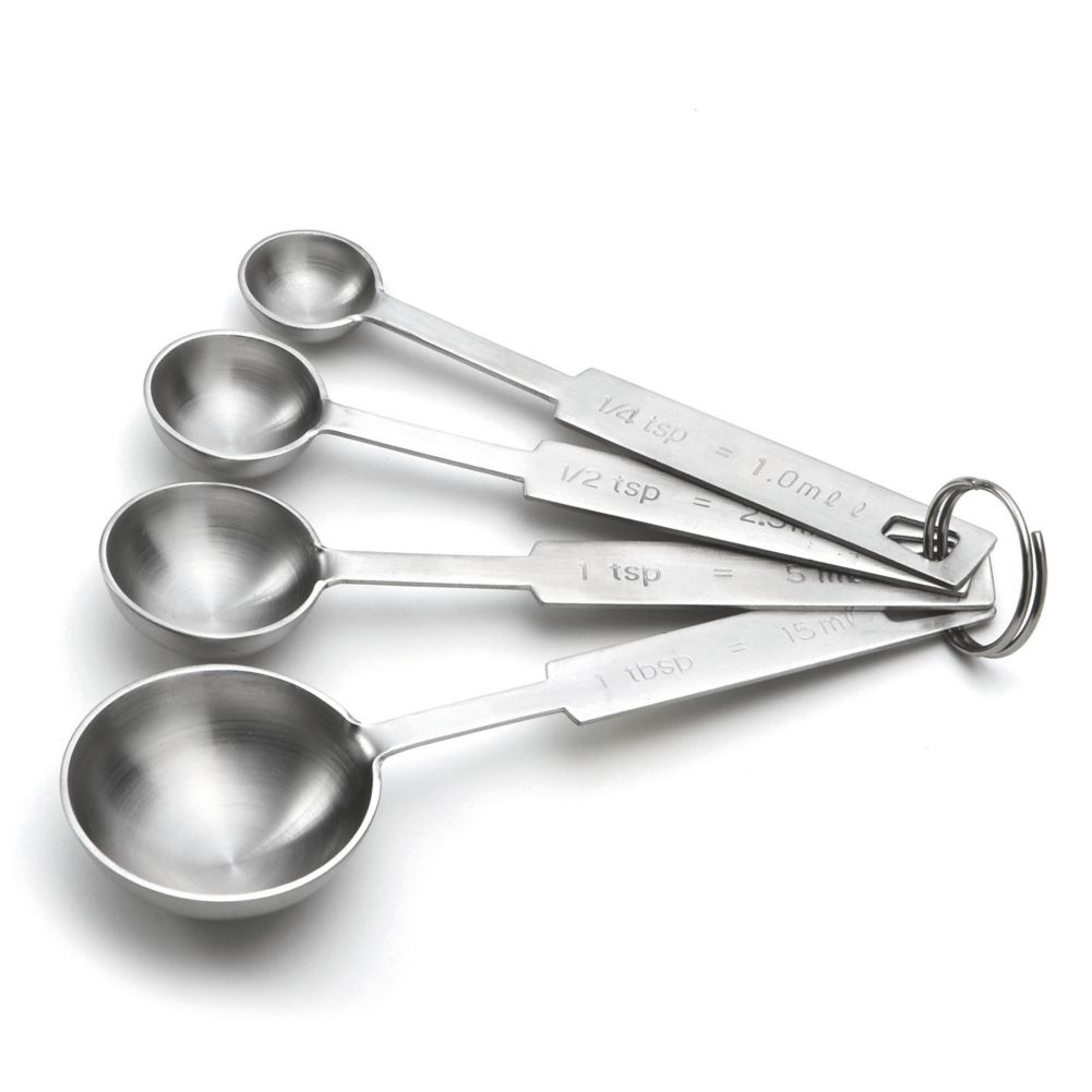 Tablecraft 4-Piece Heavyweight S/S Measuring Spoon Set