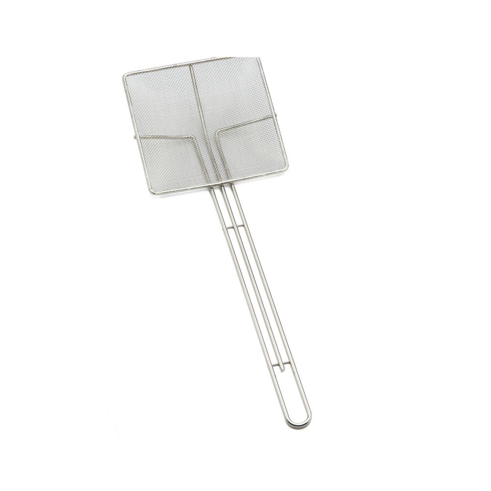 Paderno 6 Cm Schiumarola In Acciaio Inox A Rete Metallica – Cucchiaio Forato Per Frittura, Manico Lungo Antispruzzo
