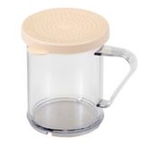 Cambro Clear 10 oz Camwear&reg; Shaker w/ Beige Salt & Pepper Lid