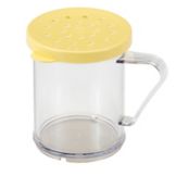 Cambro Clear 10 oz Camwear&reg; Shaker w/ Yellow Cheese Lid