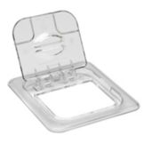 Cambro Clear Camwear&reg; 1/6 Size Solid Food Pan FlipLid&reg;