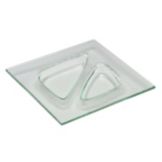 Steelite Creations Clear Glass Square Duo Plate