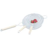Retinned Fine Wire Mesh Strainer w/ Wooden Handle, 6-1/4 Diam